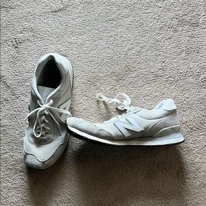 New Balance Classic Gray and White Sneakers